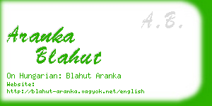 aranka blahut business card